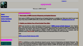 What Arpnjournals.org website looked like in 2022 (1 year ago)