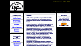 What Aadb.org website looked like in 2022 (1 year ago)