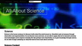 What Allaboutscience.org website looked like in 2022 (1 year ago)