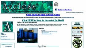 What Ageless.co.za website looked like in 2022 (1 year ago)