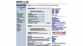 What Abfallshop.de website looked like in 2022 (1 year ago)