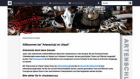 What Artenschutz-online.de website looked like in 2022 (1 year ago)