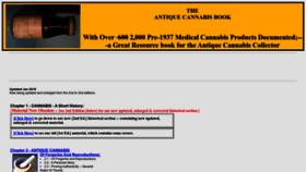 What Antiquecannabisbook.com website looked like in 2022 (1 year ago)