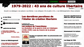 What Atelierdecreationlibertaire.com website looked like in 2022 (1 year ago)