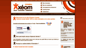 What Axeomconseil.com website looked like in 2022 (1 year ago)