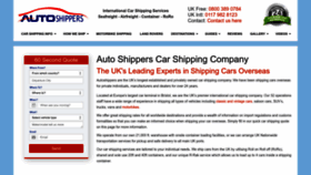 What Autoshippers.co.uk website looked like in 2022 (1 year ago)