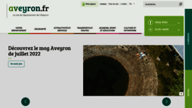 What Aveyron.fr website looked like in 2022 (1 year ago)