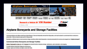 What Airplaneboneyards.com website looked like in 2022 (1 year ago)