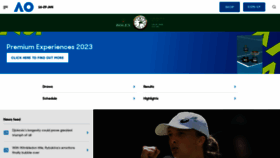 What Australianopen.com website looked like in 2022 (1 year ago)