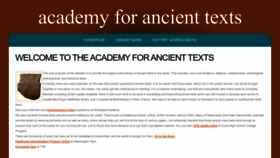 What Ancienttexts.org website looked like in 2022 (1 year ago)