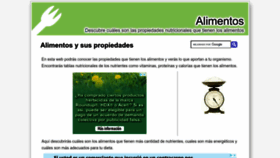 What Alimentos.org.es website looked like in 2022 (1 year ago)