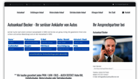 What Autoankaufbecker.de website looked like in 2022 (1 year ago)