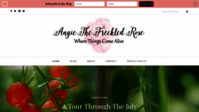 What Angiethefreckledrose.com website looked like in 2022 (1 year ago)