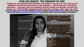 What Adishakti.org website looked like in 2022 (1 year ago)