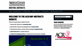 What Acrabstracts.org website looked like in 2022 (1 year ago)