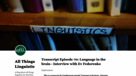 What Allthingslinguistic.com website looked like in 2022 (1 year ago)