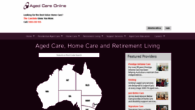 What Agedcareonline.com.au website looked like in 2022 (1 year ago)