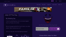 What Ajokeaday.com website looked like in 2022 (1 year ago)