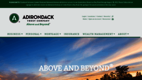 What Adirondacktrust.com website looked like in 2022 (1 year ago)