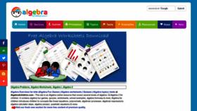 What Algebra4children.com website looked like in 2022 (1 year ago)