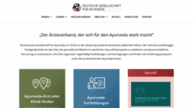 What Ayurveda.de website looked like in 2022 (1 year ago)
