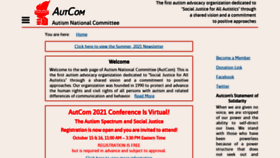 What Autcom.org website looked like in 2022 (1 year ago)