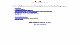 What Autism-resources.com website looked like in 2022 (1 year ago)