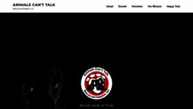 What Animalscanttalk.org website looked like in 2022 (1 year ago)