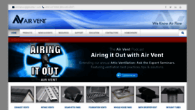What Airvent.com website looked like in 2022 (1 year ago)