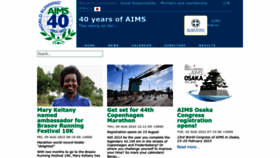 What Aims-worldrunning.org website looked like in 2022 (1 year ago)