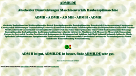 What Admh.de website looked like in 2022 (1 year ago)