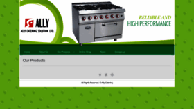 What Allycatering.com website looked like in 2022 (1 year ago)