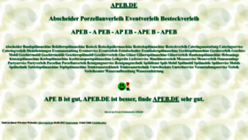 What Apeb.de website looked like in 2022 (1 year ago)