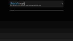 What Artsinfo.co.uk website looked like in 2022 (1 year ago)