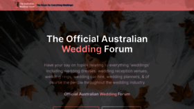 What Australianweddingforum.com website looked like in 2022 (1 year ago)