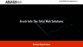 What Arashinfo.com website looked like in 2022 (1 year ago)