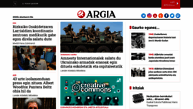 What Argia.eus website looked like in 2022 (1 year ago)