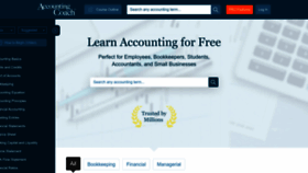 What Accountingcoach.com website looked like in 2022 (1 year ago)