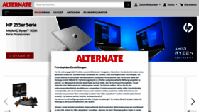 What Alternate.de website looked like in 2022 (1 year ago)