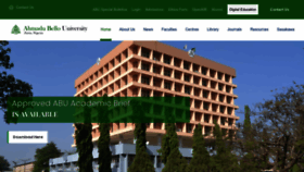What Abu.edu.ng website looked like in 2022 (2 years ago)