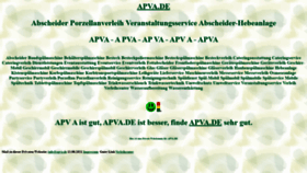 What Apva.de website looked like in 2022 (1 year ago)