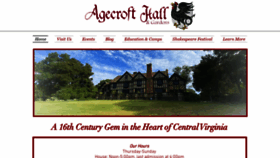 What Agecrofthall.org website looked like in 2022 (1 year ago)