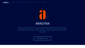 What Analysia.com website looked like in 2022 (1 year ago)