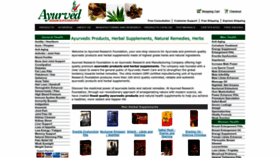 What Ayurvedresearchfoundation.com website looked like in 2022 (1 year ago)