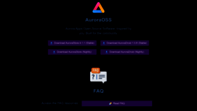 What Auroraoss.com website looked like in 2022 (1 year ago)