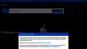 What Arsys.es website looked like in 2022 (2 years ago)
