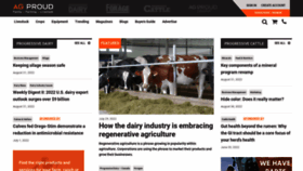 What Agproud.com website looked like in 2022 (1 year ago)