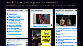 What Anyafia-szex.eu website looked like in 2022 (1 year ago)