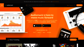 What Audiomack.com website looked like in 2022 (1 year ago)