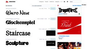 What Abstractfonts.com website looked like in 2022 (1 year ago)